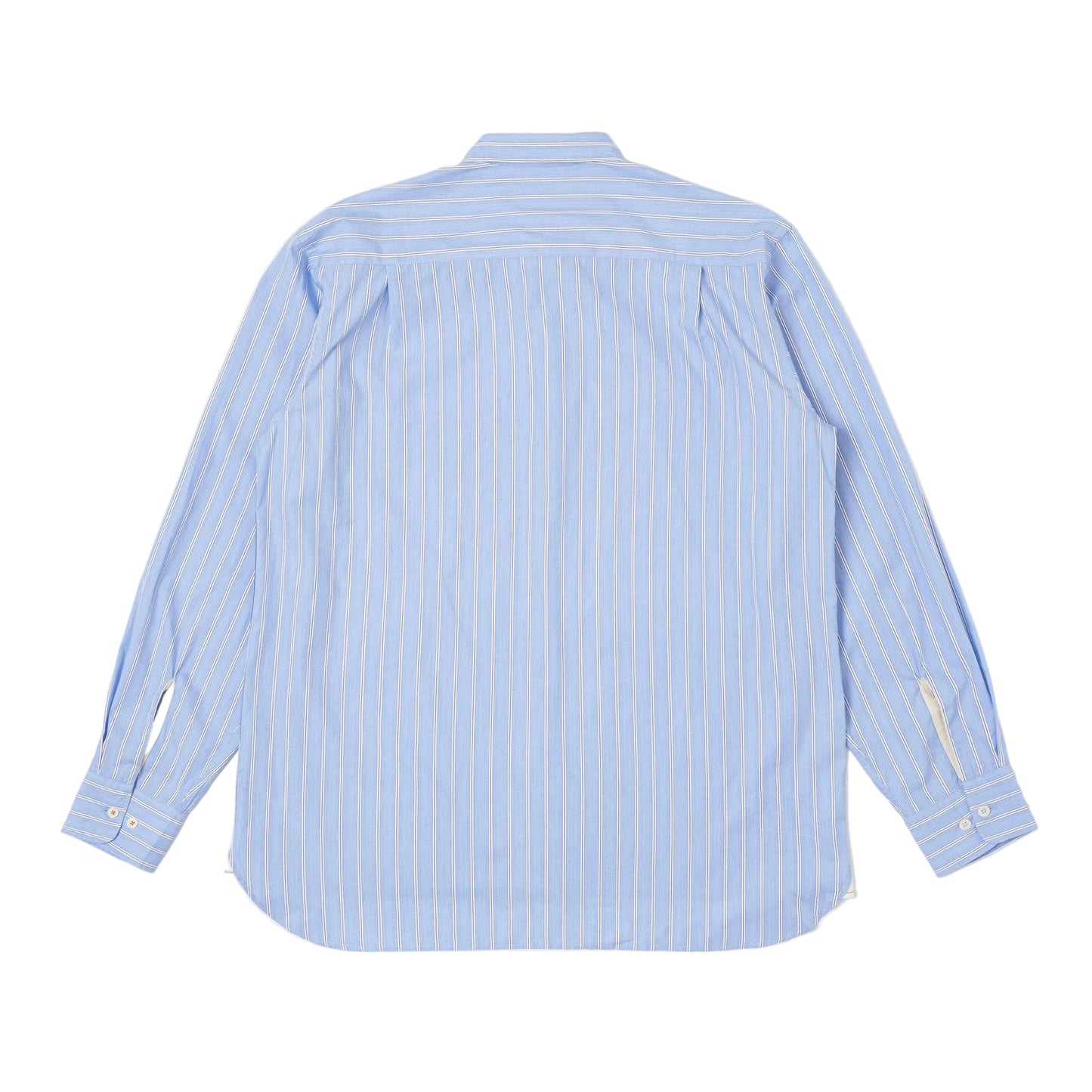 Universal Works Mc Stripe Square Pocket Shirt Blue