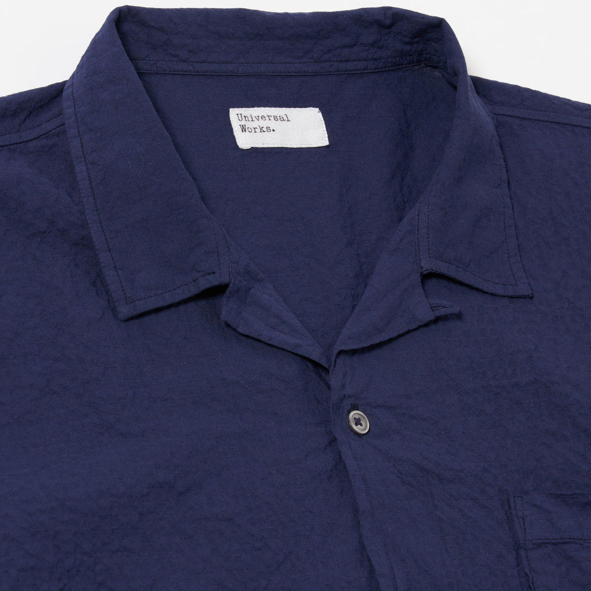 Universal Works Road Shirt Arten Seersucker Navy