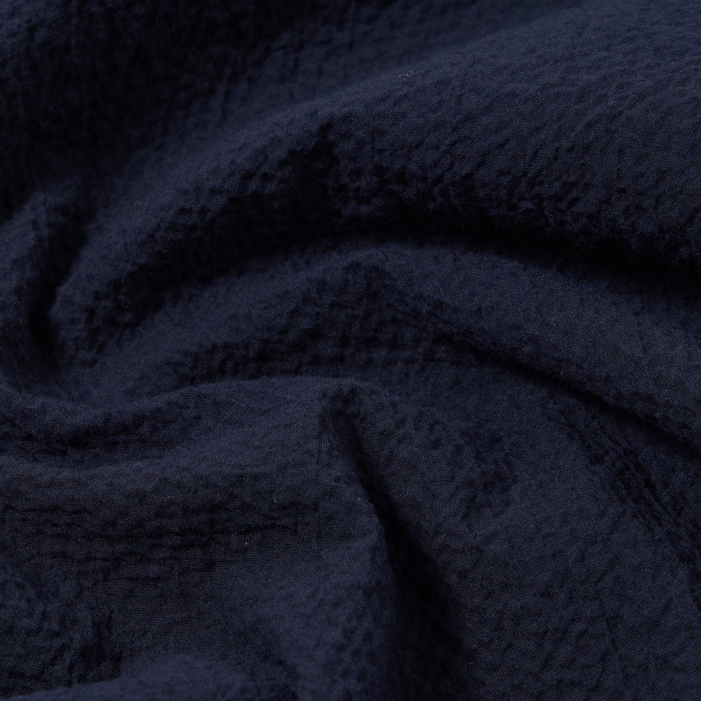 Universal Works Seersucker Road Shirt Navy