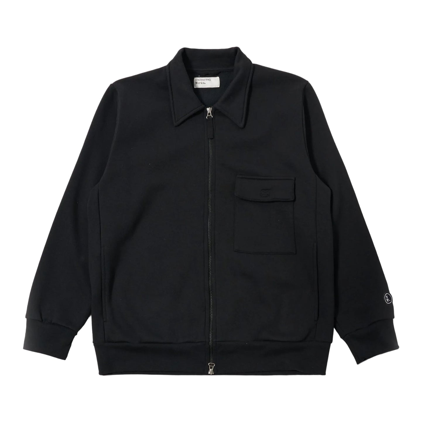 Universal Works Tyler Recycled Cotton Sweat Jacket Black