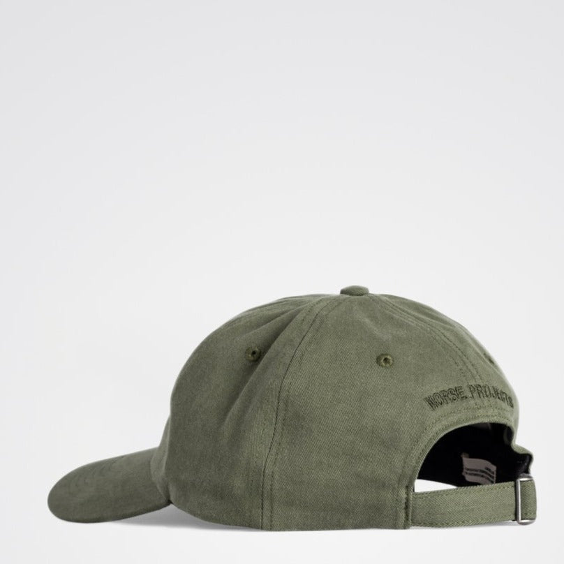 Norse Projects Twill Sports Cap Sediment Green