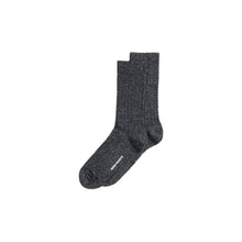 Load image into Gallery viewer, Norse Projects Bjarki Neps Sock Charcoal Melange
