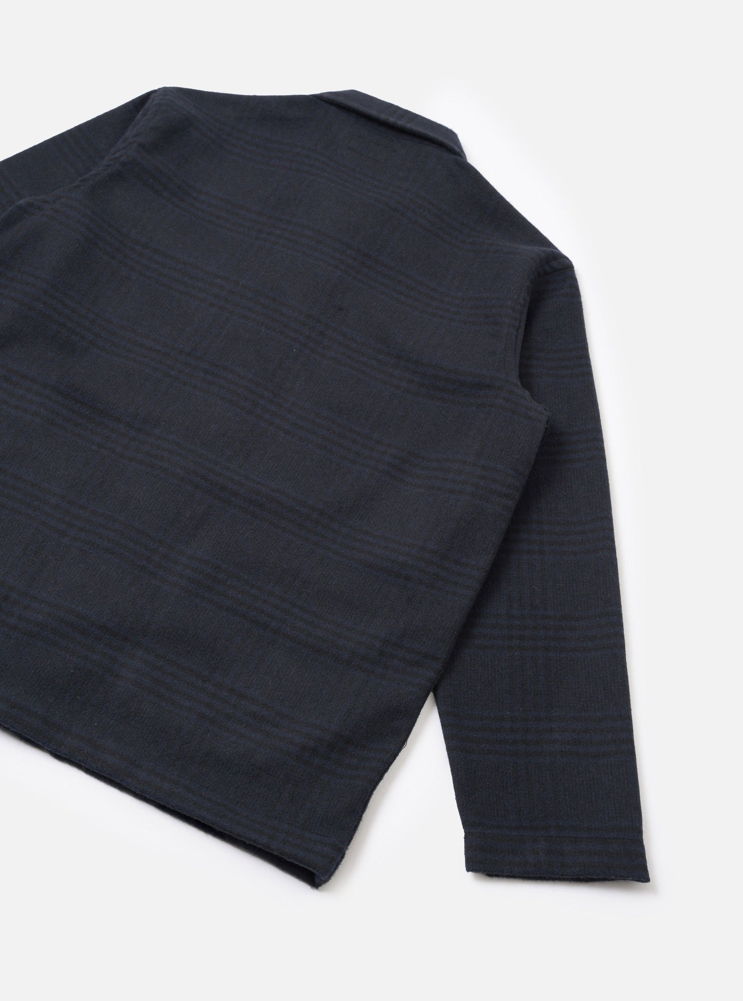 Universal Works Bob Wool Mix Bakers Overshirt Navy