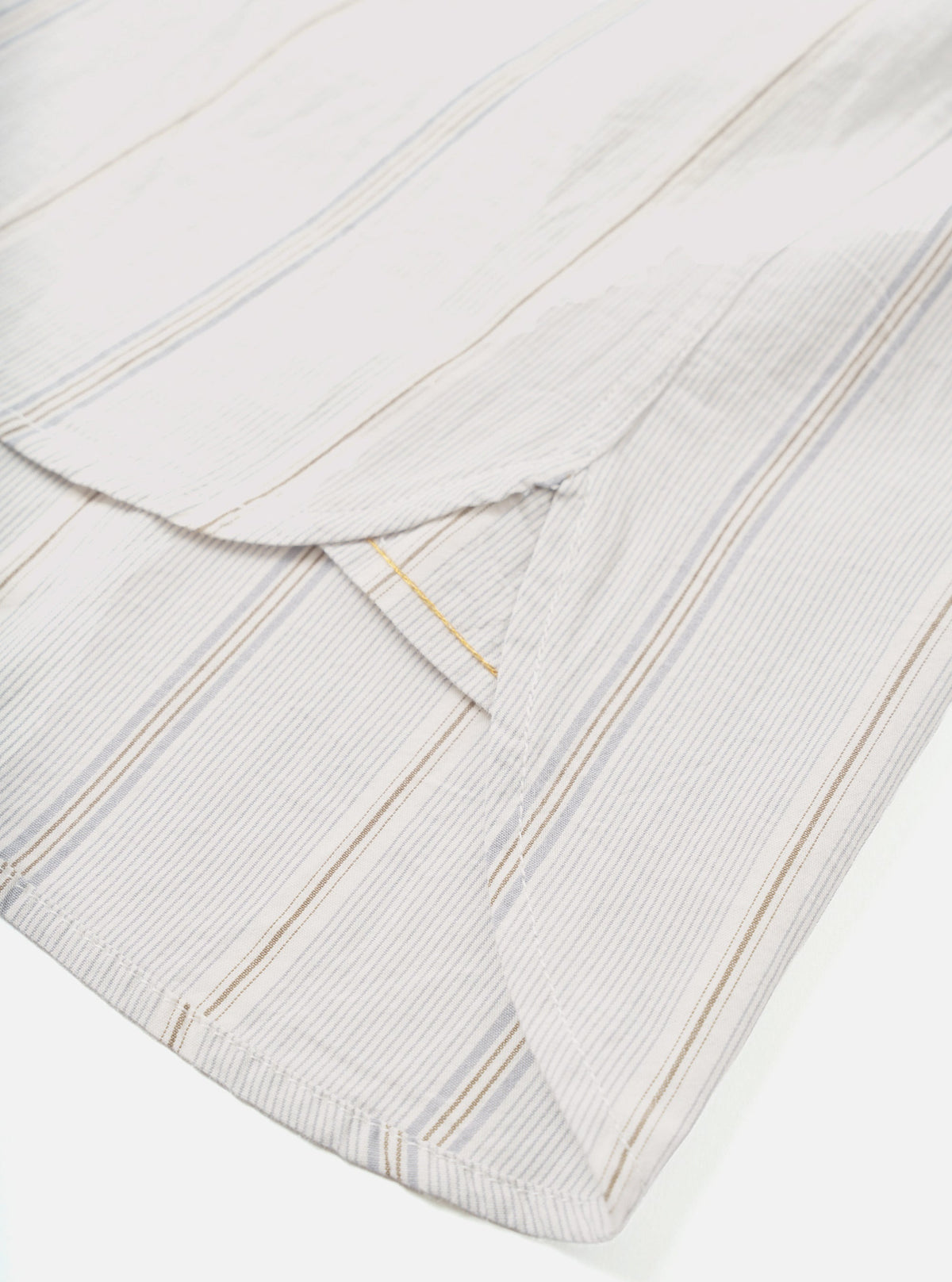 Universal Works Monk Organic Stripe Square Pocket Shirt Dove