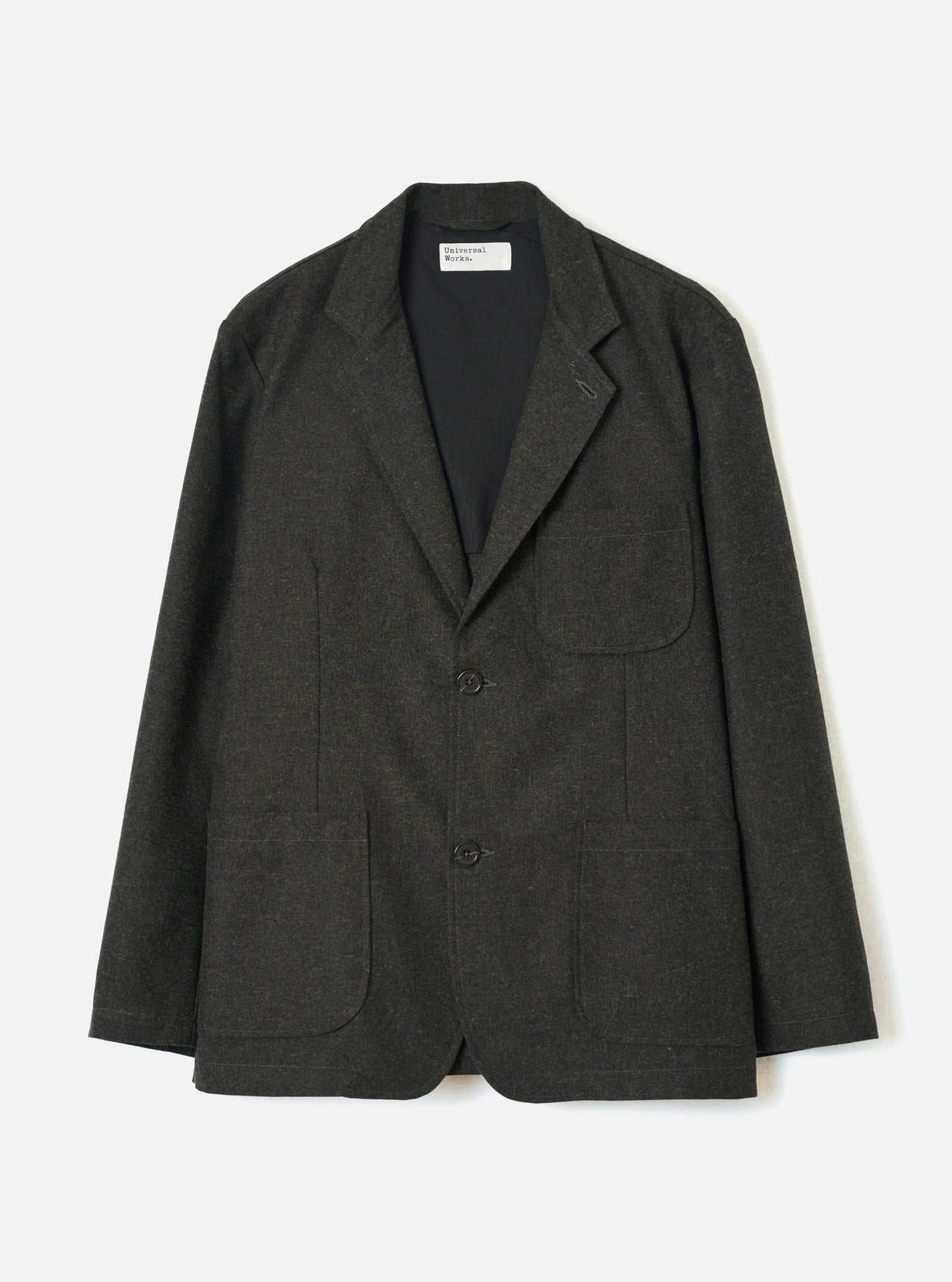 Universal Works Two Button Tweed Jacket Olive