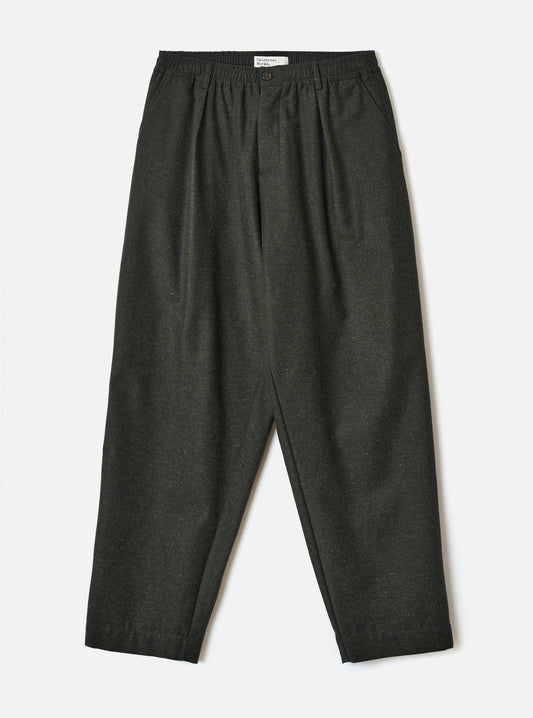 Universal Works Tweed Pleated Track Pant Olive