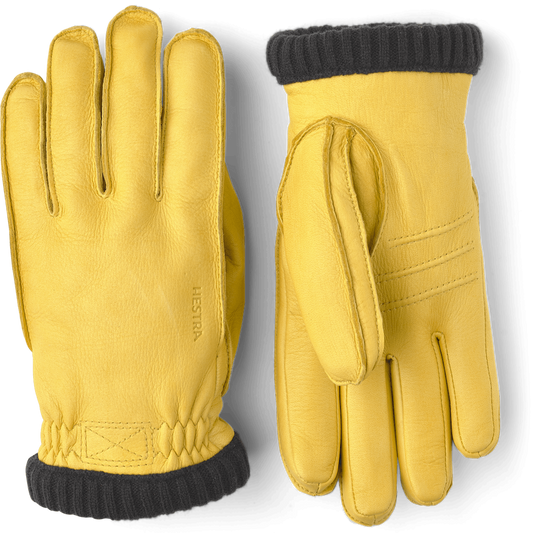 Hestra Deerskin Primaloft Rib Natural Yellow