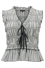 Load image into Gallery viewer, Rails Martine Top Ivory Jet Gingham
