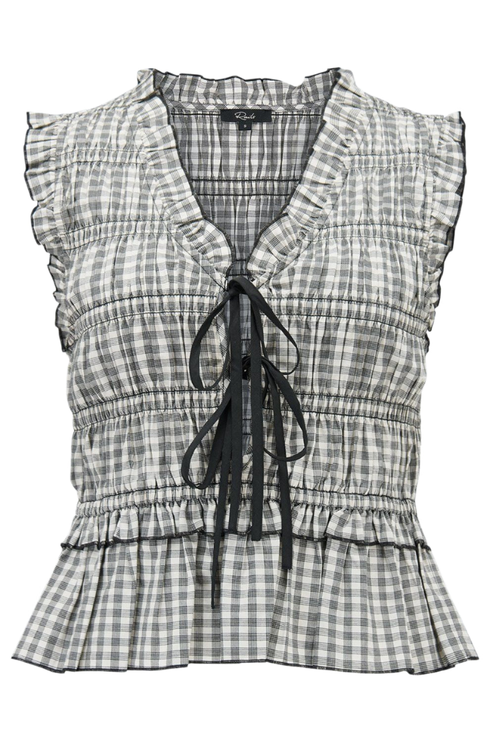 Rails Martine Top Ivory Jet Gingham