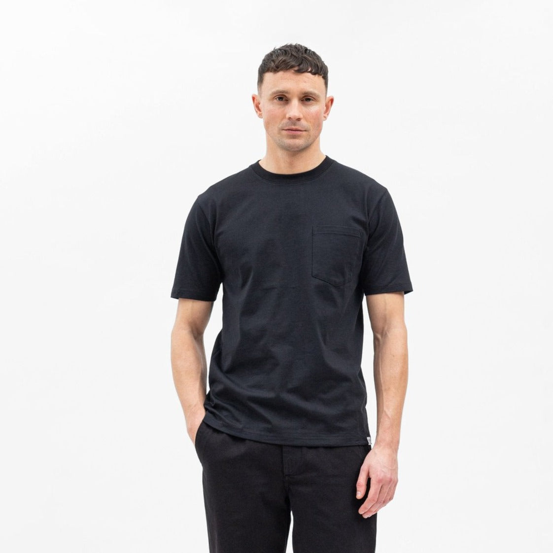 Norse Projects Johannes Standard Pocket SS Black