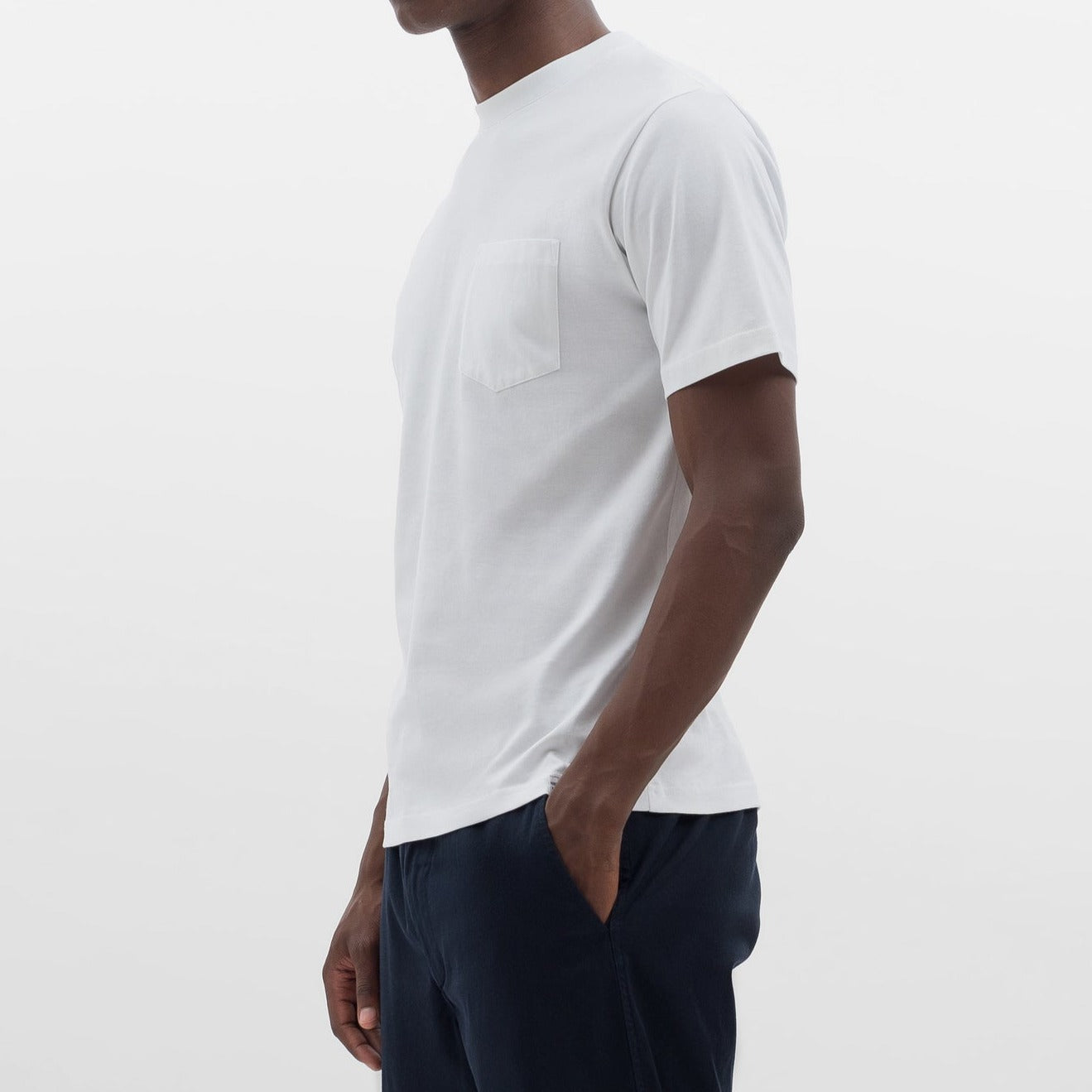 Norse Projects Johannes Standard Pocket SS White