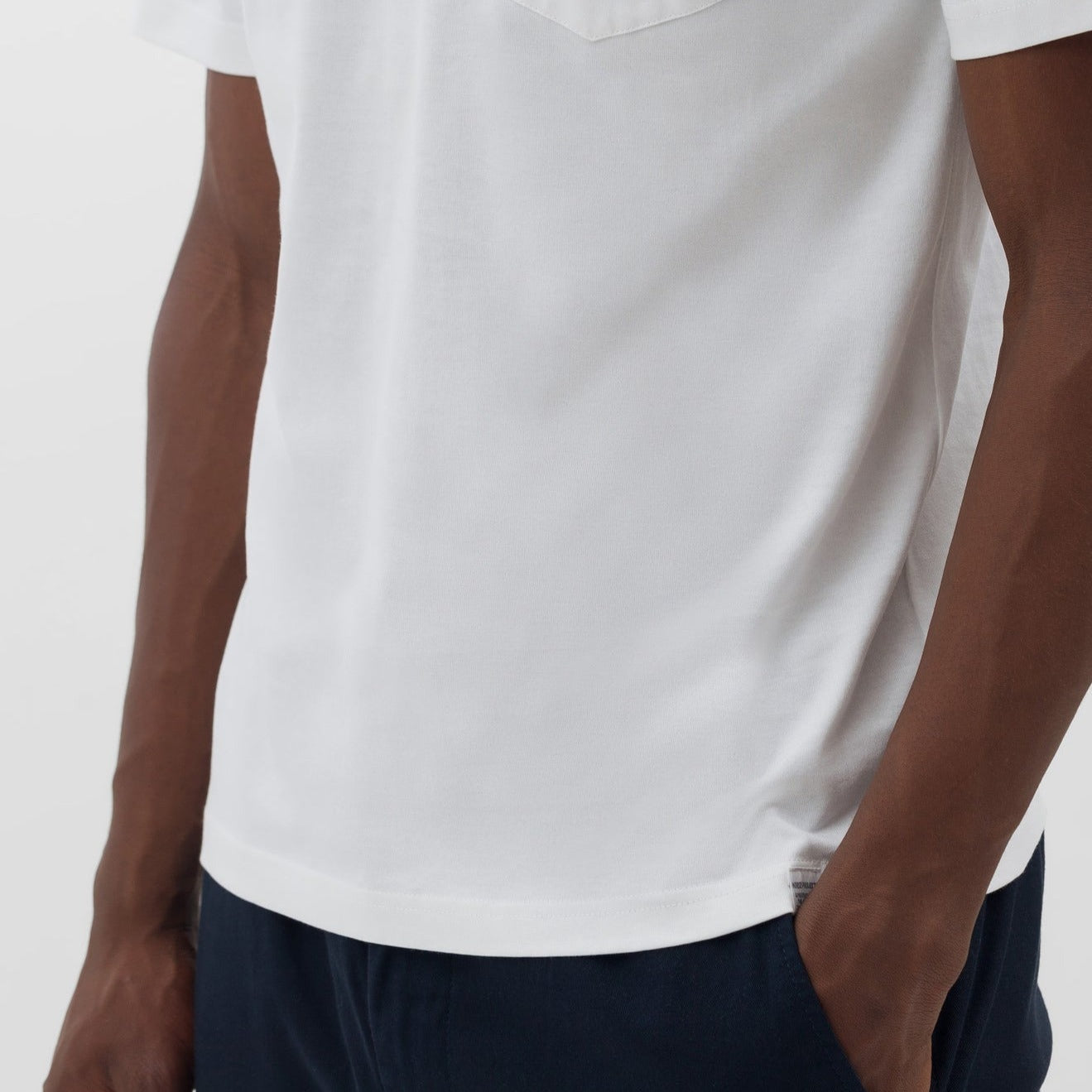 Norse Projects Johannes Standard Pocket SS White