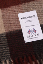 Load image into Gallery viewer, Norse Projects Norse Moon Merino Lambswool Checked Scarf Espresso
