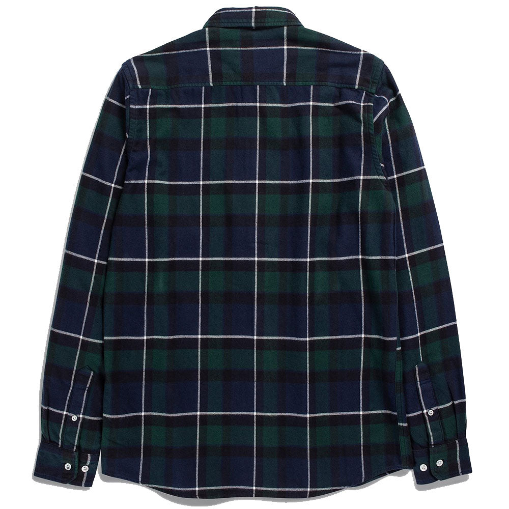 Norse Projects Anton Brushed Flannel Check Black Watch Check