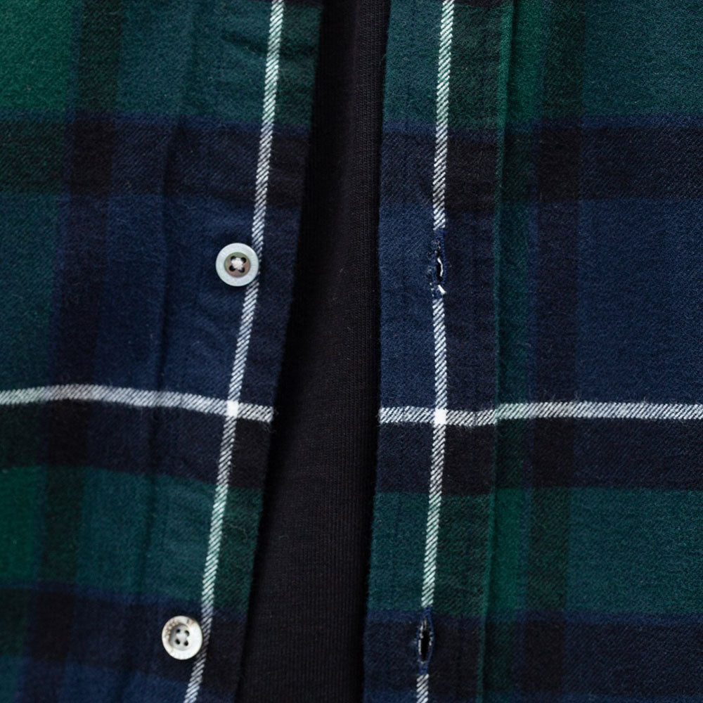 Norse Projects Anton Brushed Flannel Check Black Watch Check