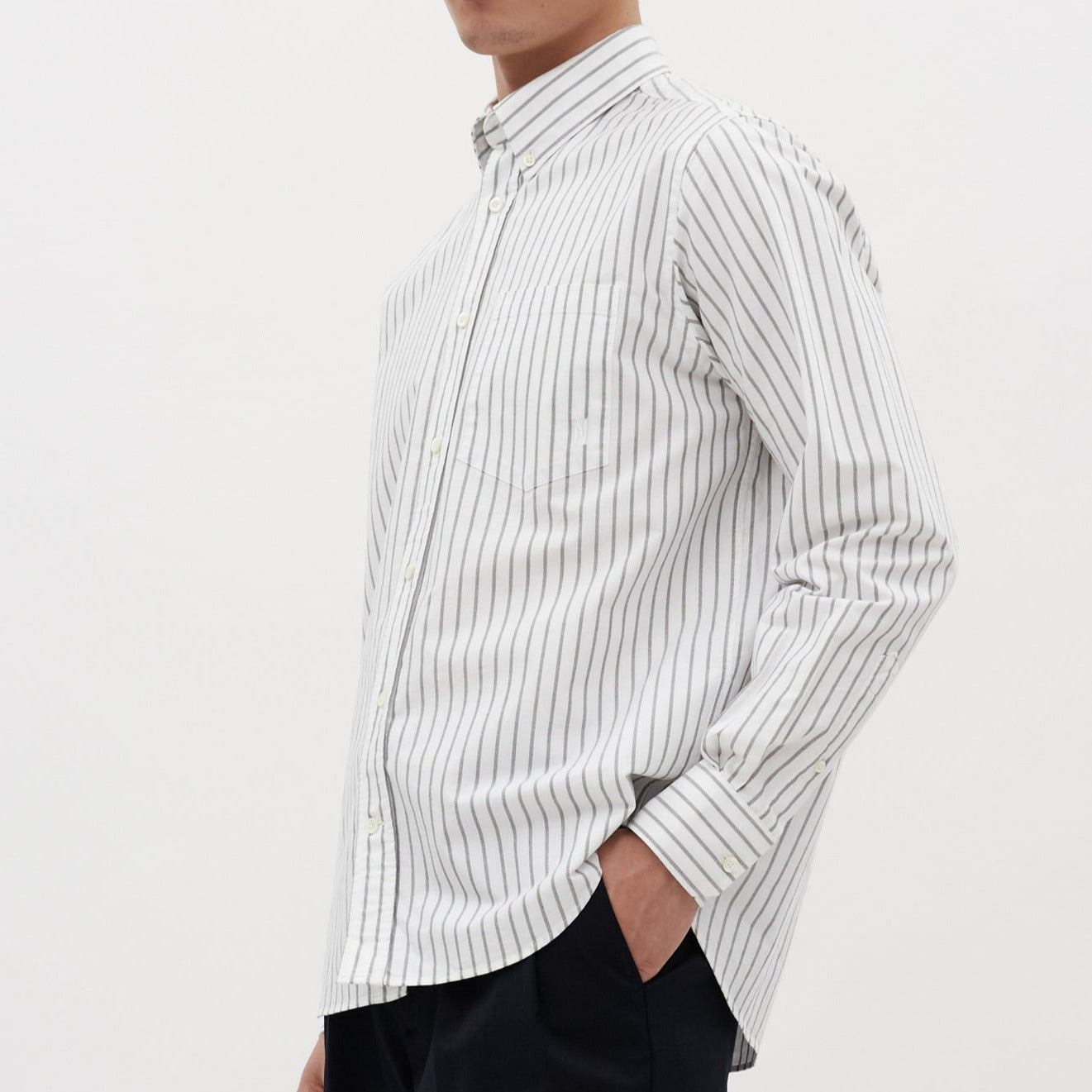 Norse Projects Algot Oxford Monogram Spruce Green