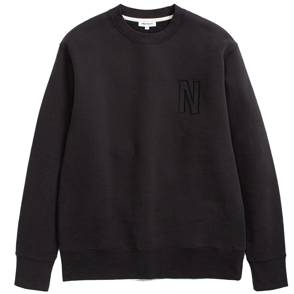 Norse Projects Arne Relaxed Brush Fleece Sweat Black