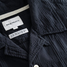 Load image into Gallery viewer, Norse Projects Carsten Relaxed Dobby Check Shirt Dark Navy
