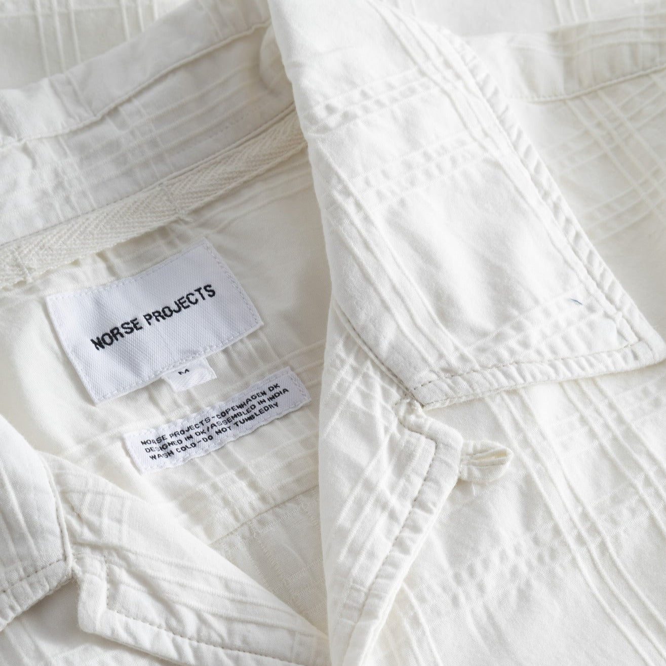 Norse Projects Carsten Relaxed Dobby Check Shirt Ecru