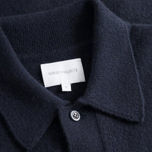 Load image into Gallery viewer, Norse Projects Norse Standard Merino Lambswool  Polo Dark Navy
