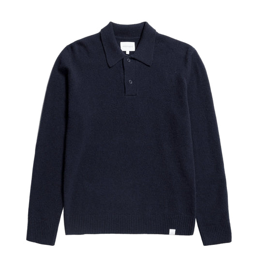 Norse Projects Norse Standard Merino Lambswool  Polo Dark Navy