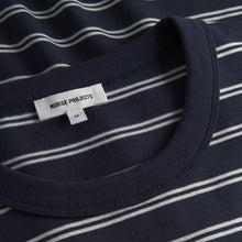 Load image into Gallery viewer, Norse Projects Holger Sailor Stripe Pocket T-Shirt Dark Navy
