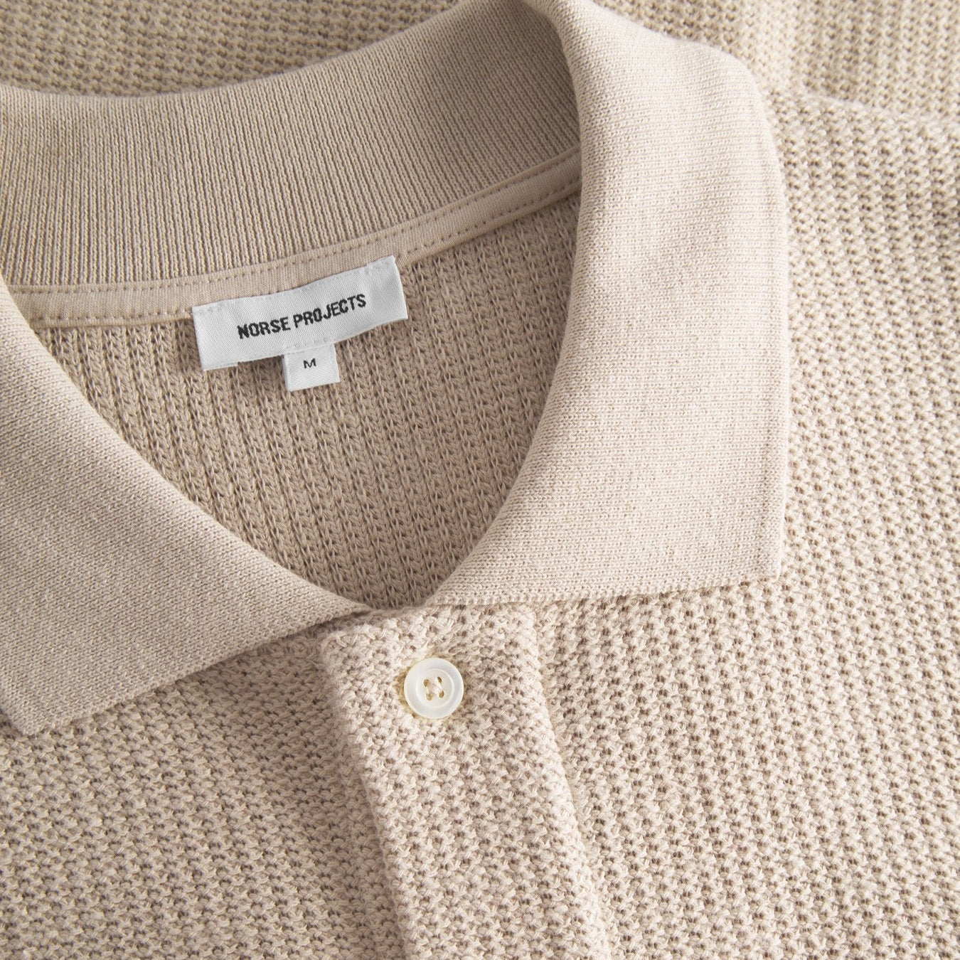 Norse Projects Gustav Crochet Jersey Shirt Oatmeal