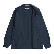 Load image into Gallery viewer, Norse Projects Julian Cotton Linen Overshirt Dark Navy
