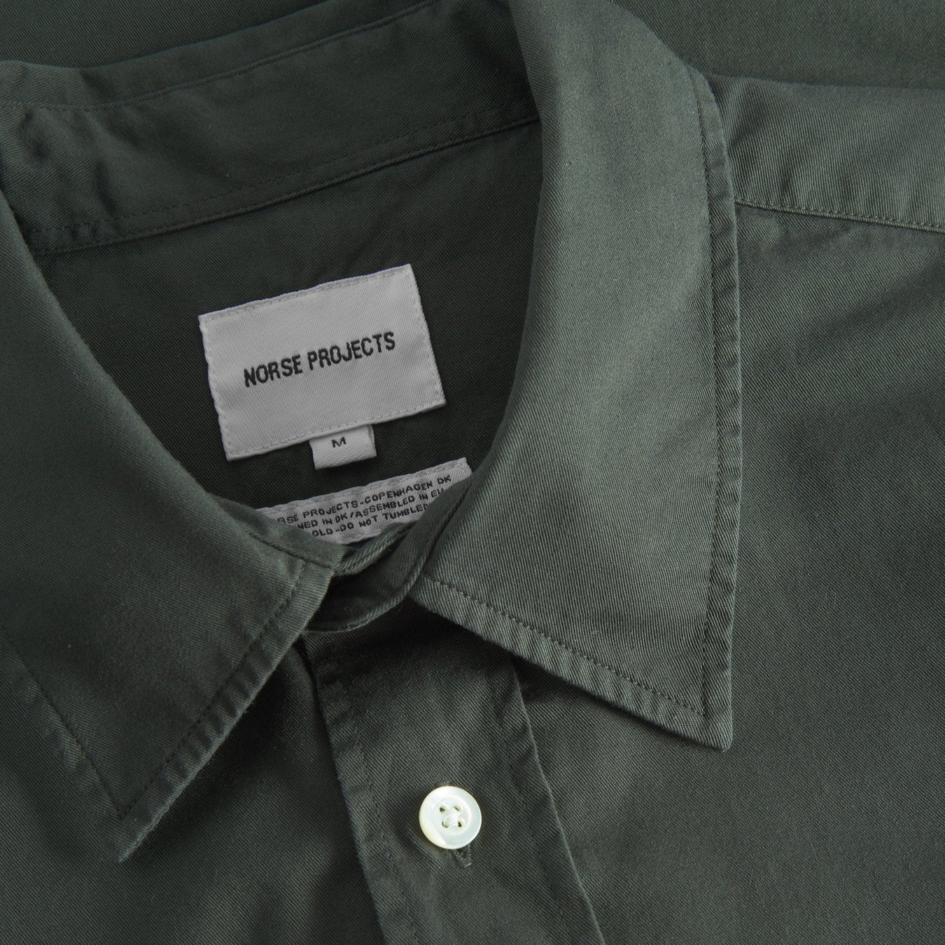 Norse Projects Algot Twill Shirt Black Olive