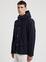 Load image into Gallery viewer, Norse Projects Herluf Tech Poplin Jacket Dark Navy
