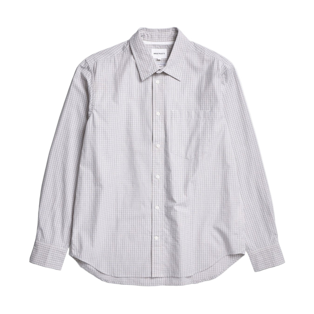Norse Projects Ole Oversize Poplin Check Shirt Oatmeal