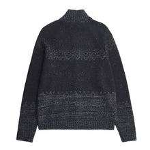 Load image into Gallery viewer, Norse Projects Ulf Full Zip Fairisle Cardigan Dark Grey
