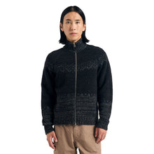 Load image into Gallery viewer, Norse Projects Ulf Full Zip Fairisle Cardigan Dark Grey
