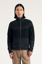 Load image into Gallery viewer, Norse Projects Ulf Full Zip Fairisle Cardigan Dark Grey
