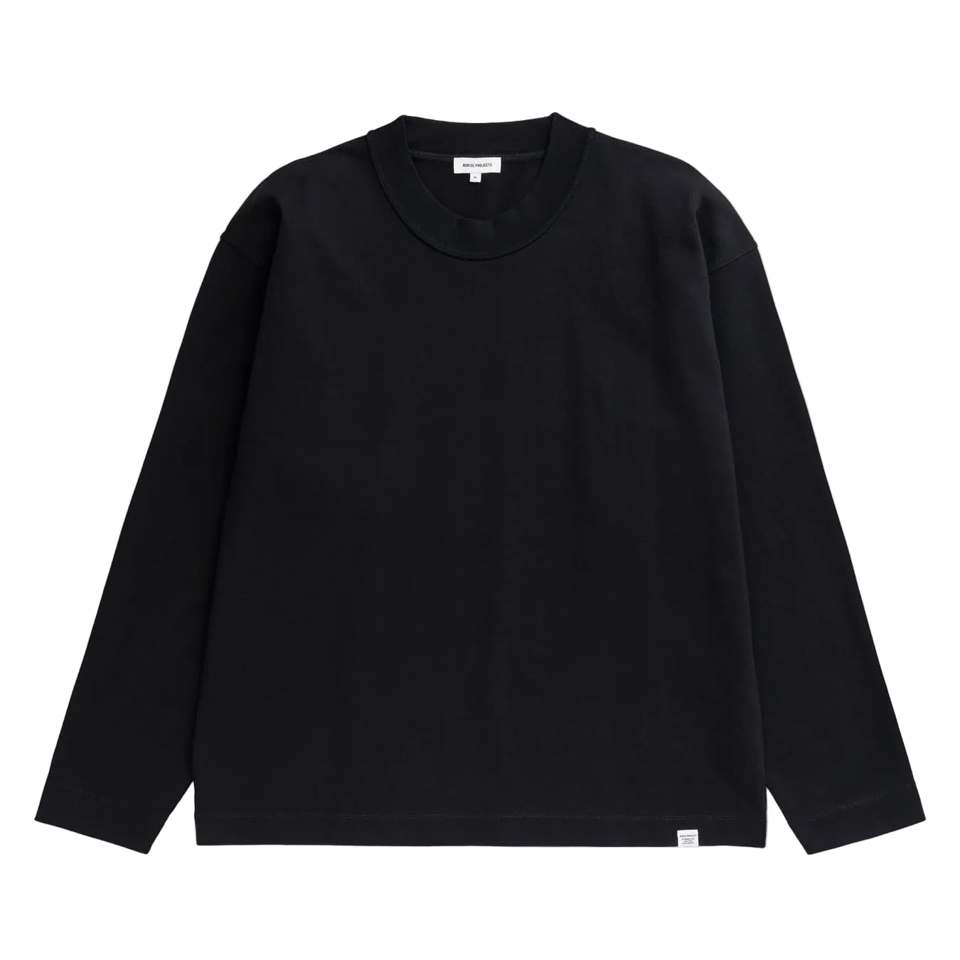 Norse Projects Isefjord Compact Cotton LS T-shirt Black