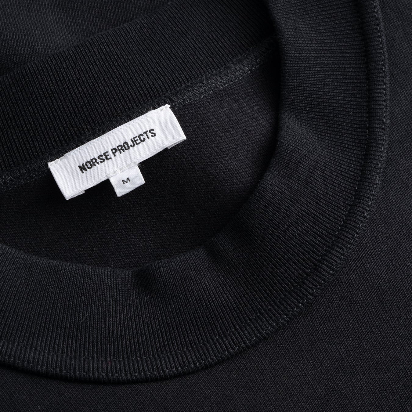 Norse Projects Isefjord Compact Cotton LS T-shirt Black