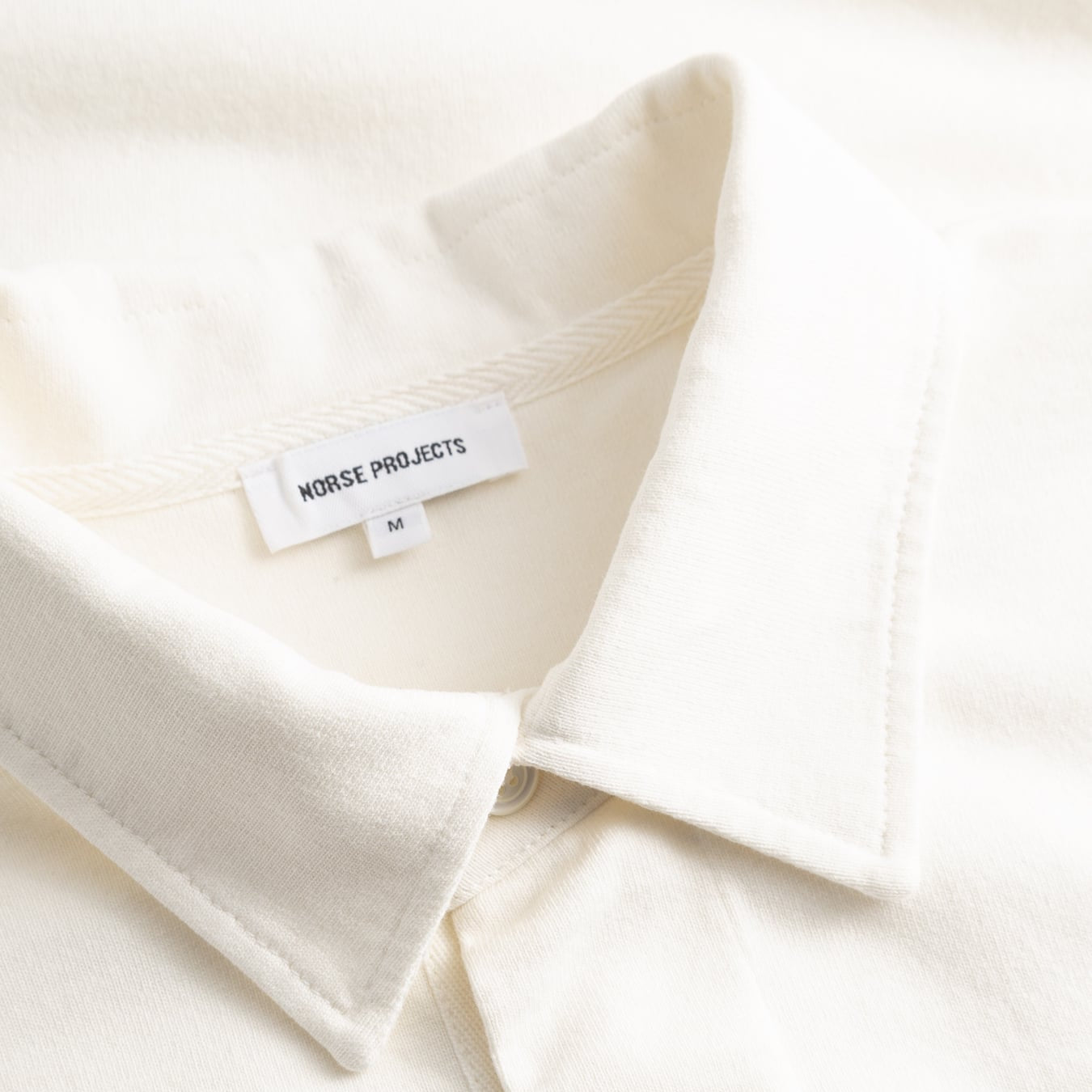 Norse Projects Isefjord Compact Cotton LS Polo Ecru