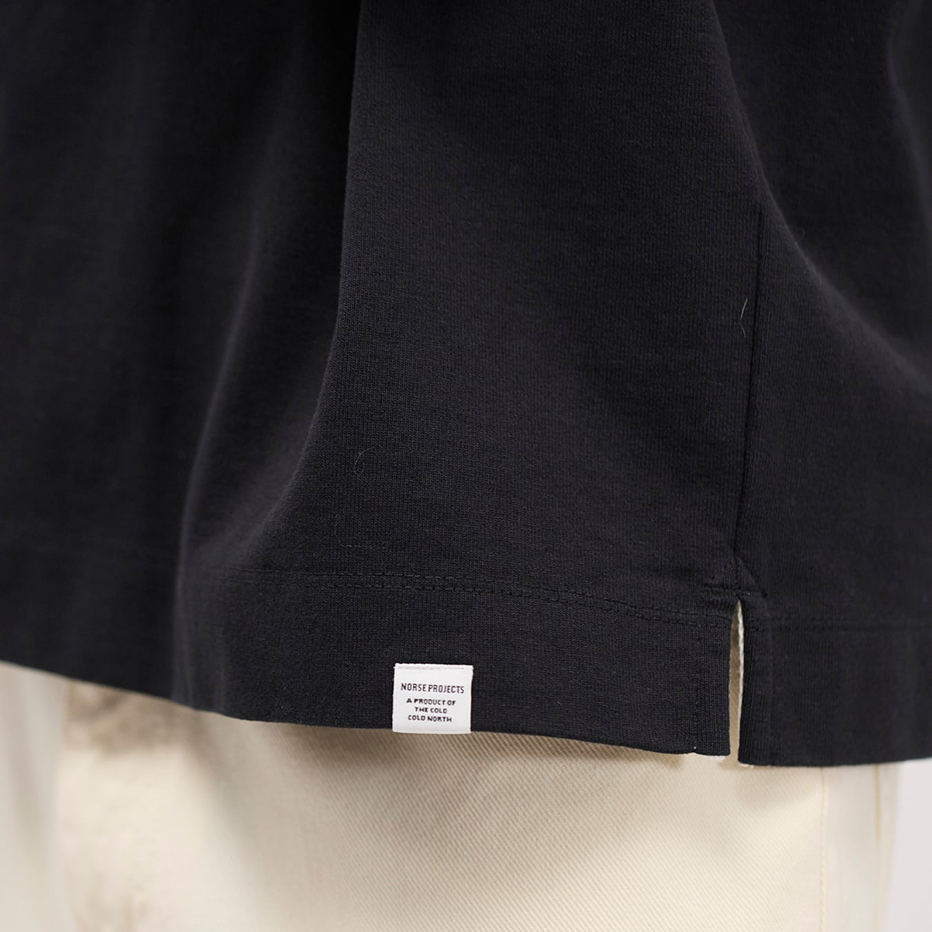 Norse Projects Isefjord Compact Cotton LS Polo Black