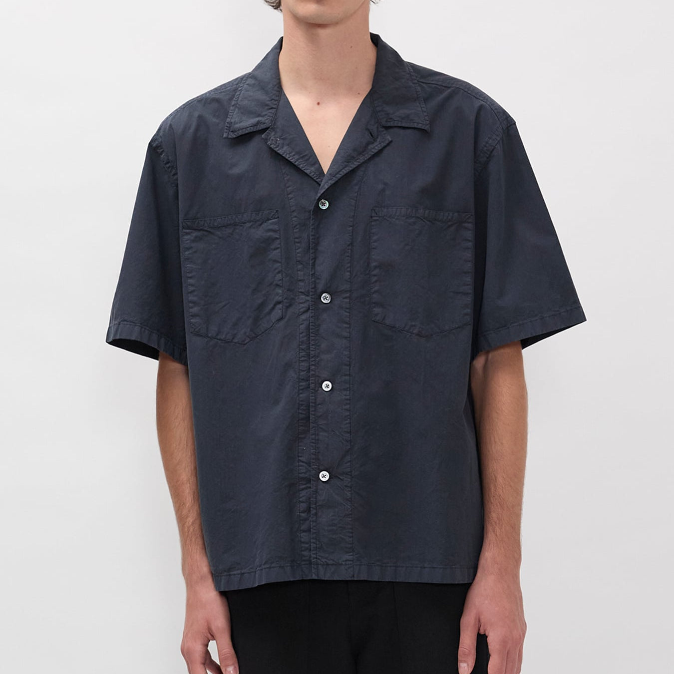 Norse Projects Mols Tencel SS Shirt Dark Navy
