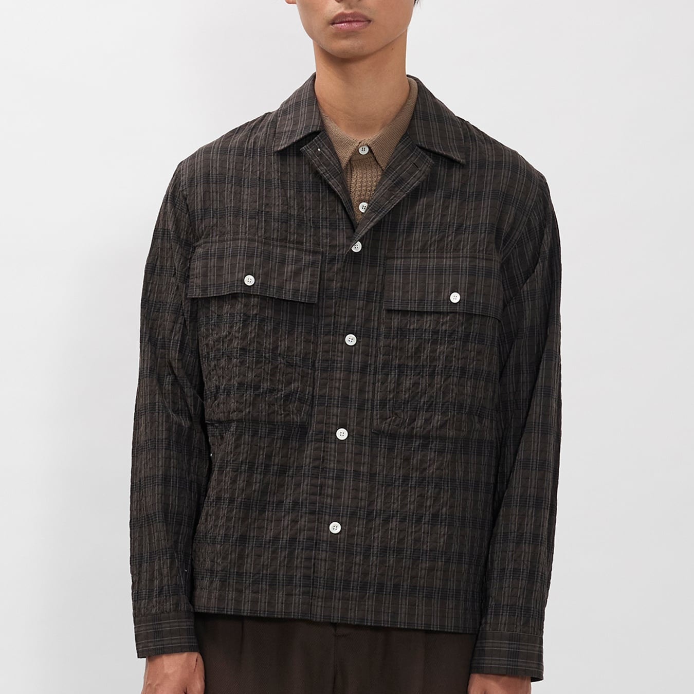 Norse Projects Mols Hunting Check Shirt Delicioso Brown