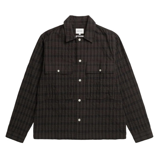 Norse Projects Mols Hunting Check Shirt Delicioso Brown