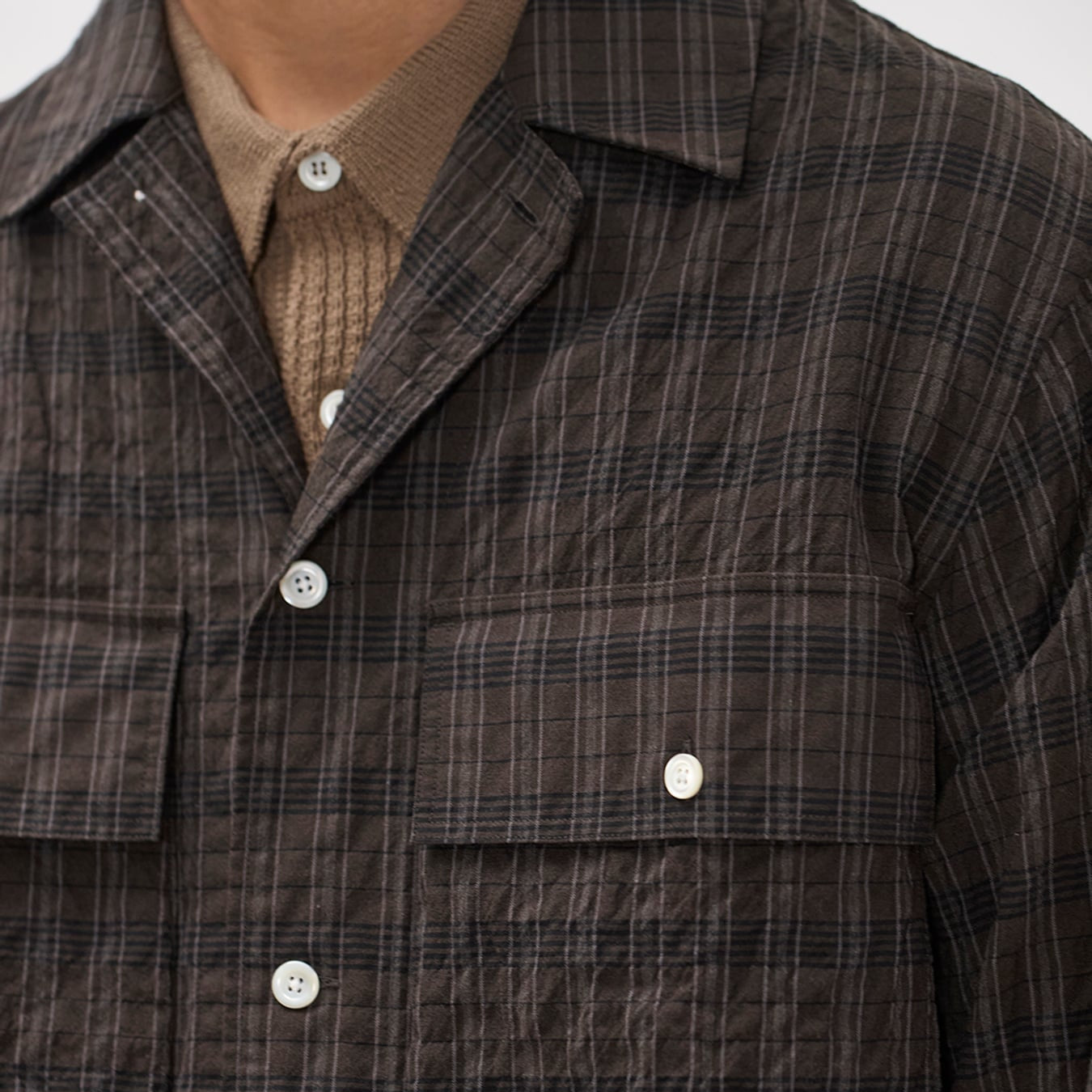 Norse Projects Mols Hunting Check Shirt Delicioso Brown