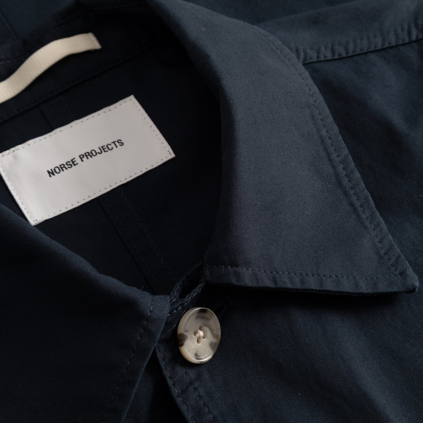 Norse Projects Arresskov Compact Cotton Overshirt Dark Navy