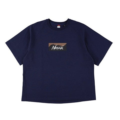 Nanga Eco Hybrid Box Logo Loose Fit Tee D.Navy