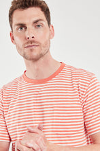 Load image into Gallery viewer, Armor Lux Striped T-shirt Coral / Nature
