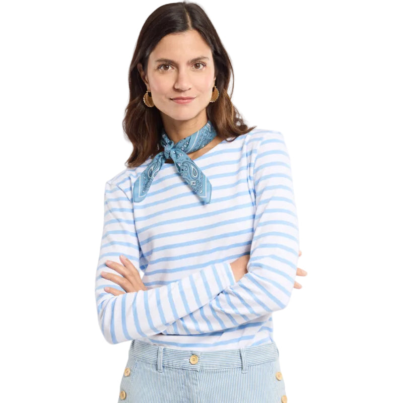 Armor Lux Womens Breton shirt L/S Heritage White/Placid Blue
