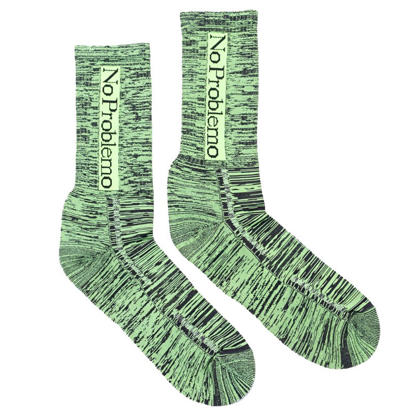 No Problemo Glitch Knit Sock Green