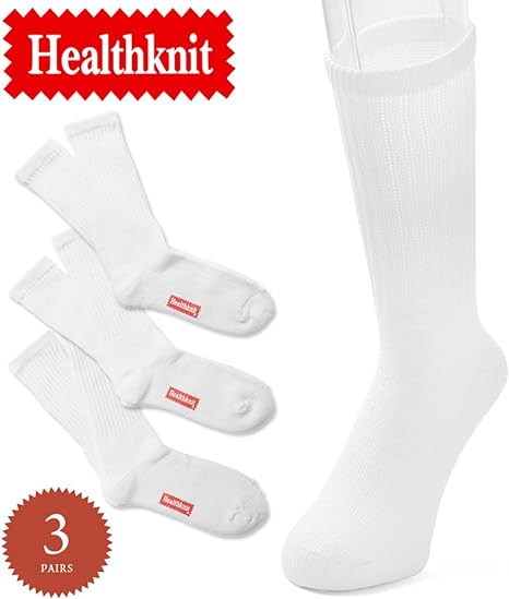 Healthknit Socks 3 Pack White