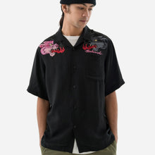 Load image into Gallery viewer, Maharishi Dual Panthers Camp Collar Shirt Black
