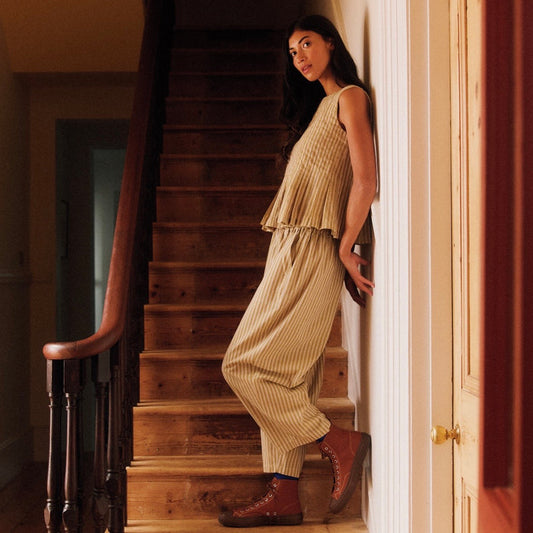 Sideline Billy Trousers Ochre Stripe